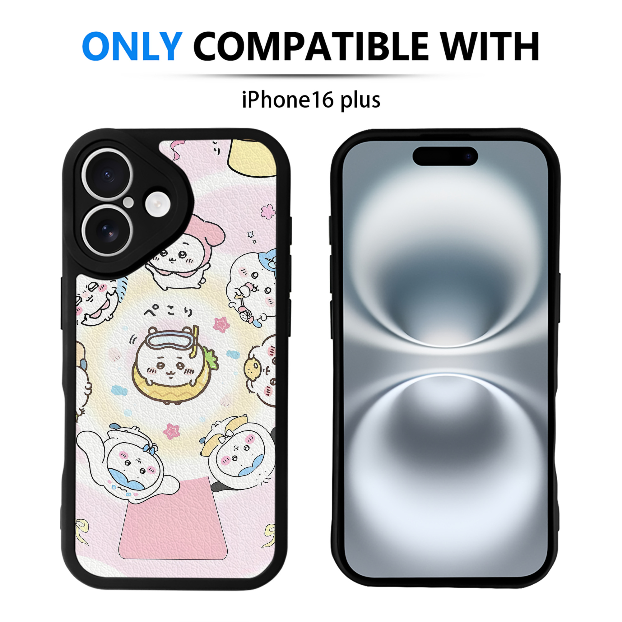 （画像用） ちいかわ Chii-kawa 【iPhone 16シリーズ対応】シリコンスマホケース（レザー調） 材質：シリコン